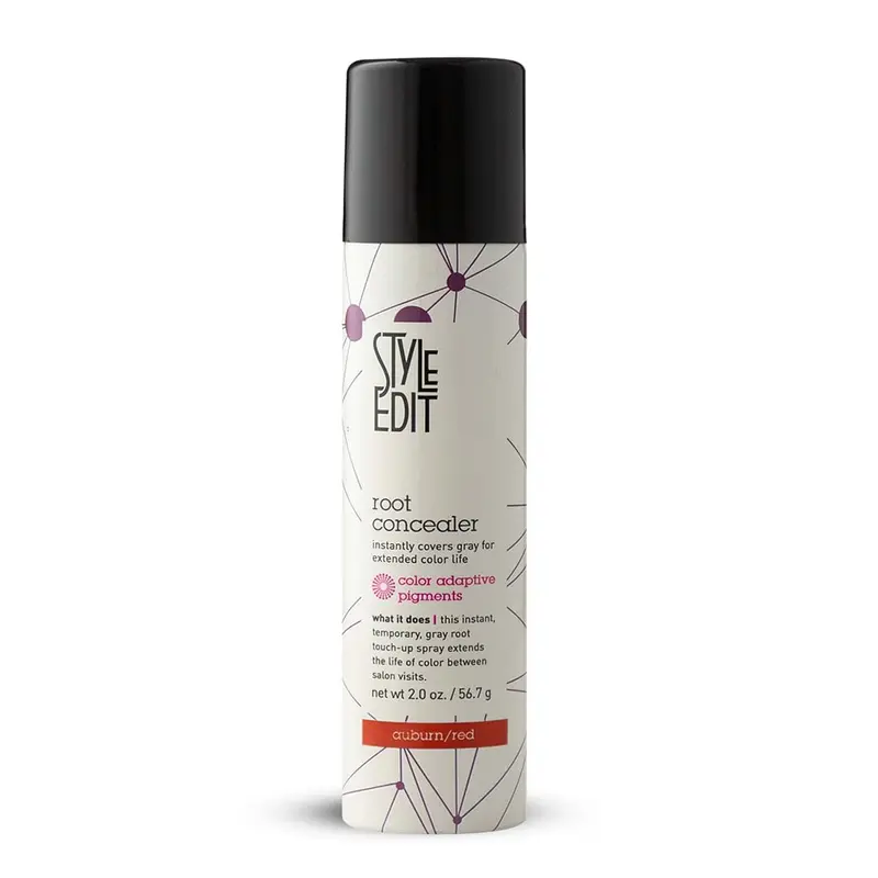 STYLE EDIT Correcteur de racines auburn/rouge – Couverture rapide des gris et des racines, qualité salon, 2 onces
