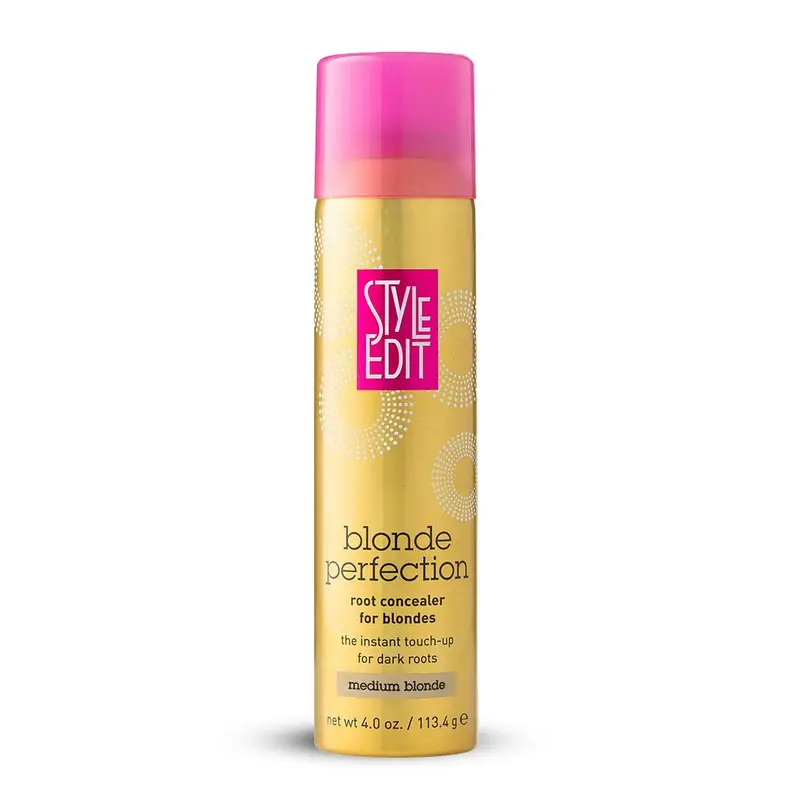 STYLE EDIT – Spray correcteur de racines blond moyen | Couverture instantanée des racines grises | Qualité salon à domicile | 4 oz