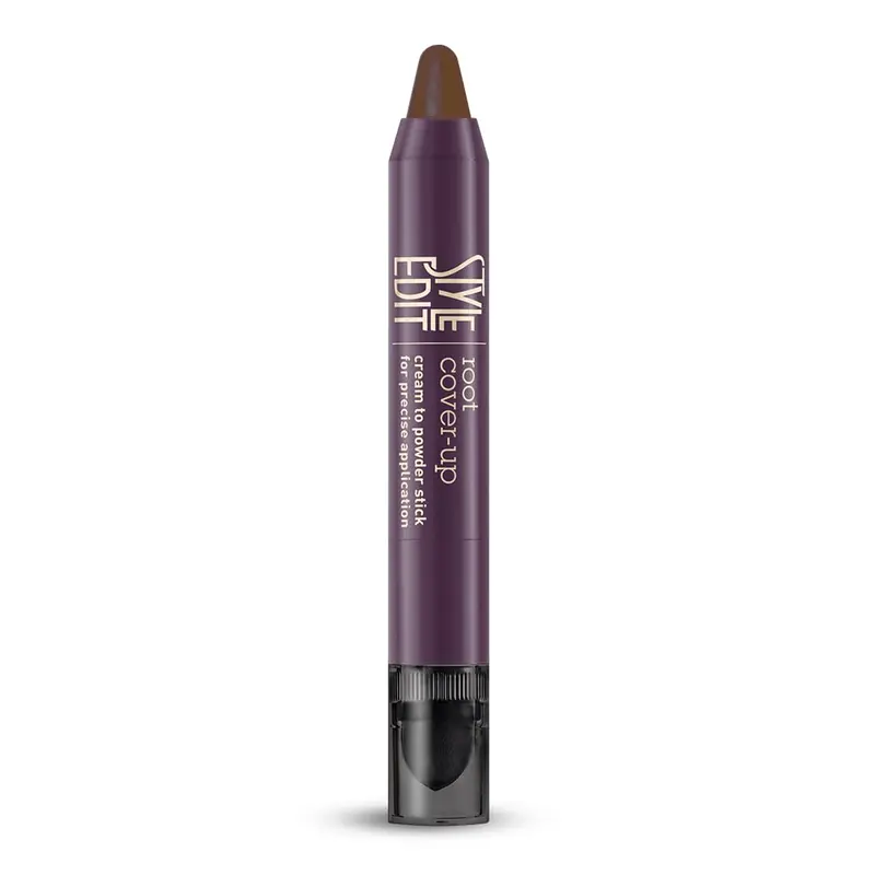 Style Edit Stick Retouche Racines – Couverture Temporaire des Racines Grises, Résultat Salon Sans Transfert | Brun Moyen, 0,11 oz
