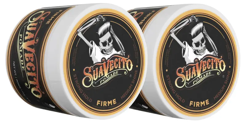 Suavecito Pomade Firme Hold – Pack de 2 x 4 oz, Coiffage Fort et Brillance Moyenne