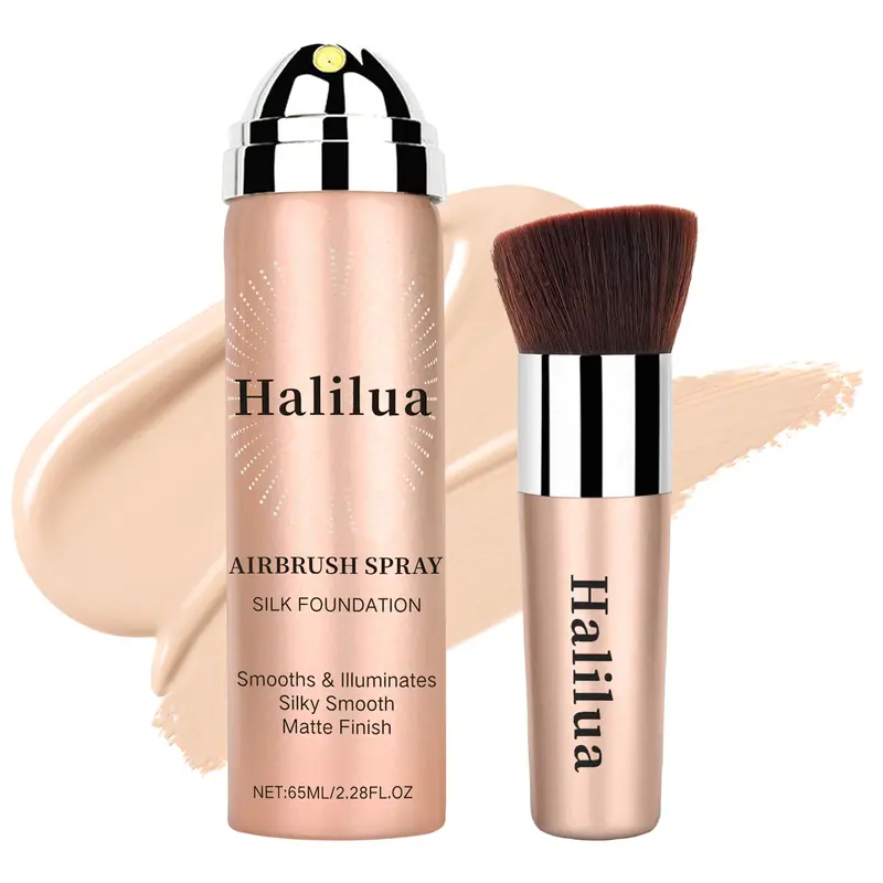 Sulily Magic Minerals Airbrush Foundation – Teint Naturel 01, Spray Fixateur Soie