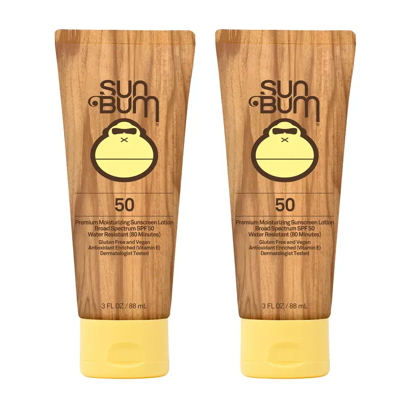 Sun Bum Original Lotion SPF50 – Crème solaire végan sans oxybenzone ni octinoxate, SPF50, conforme Hawaii 104 Act