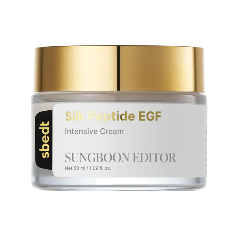 SUNGBOON EDITOR Silk Peptide EGF Crème — Peptides de Cuivre, Volufiline et Complexe de Peptides | Hydratation et Fermeté