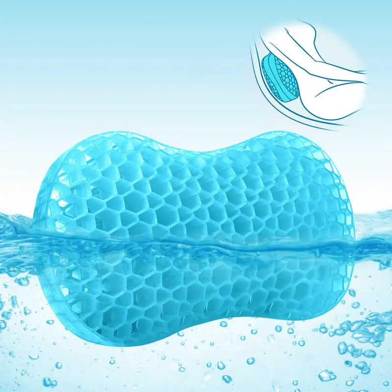 Sunlit Coussins lombaires de bain en gel – soutien dorsal et ventouses antidérapantes