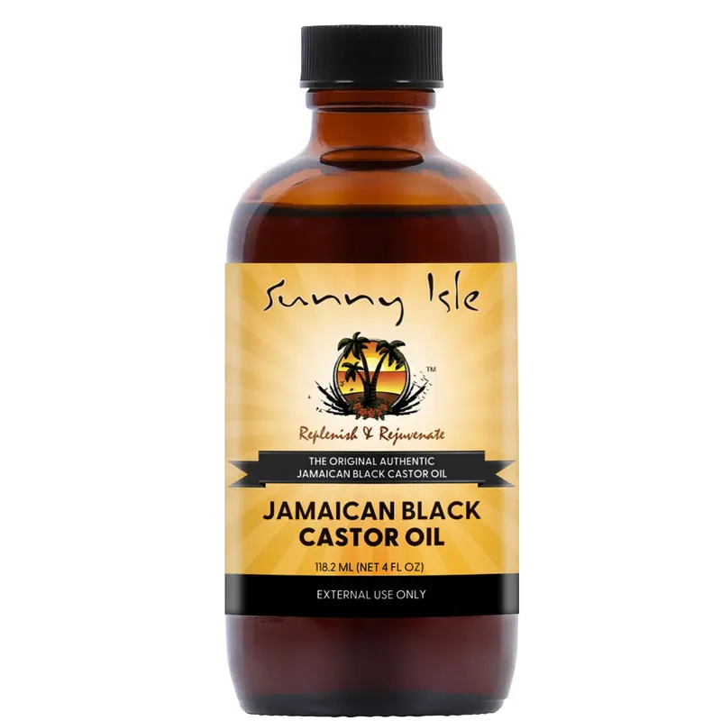 Sunny Isle Huile de Ricin Noir Jamaïcain – 4oz | Naturelle pour Cheveux, Cuir Chevelu et Peau