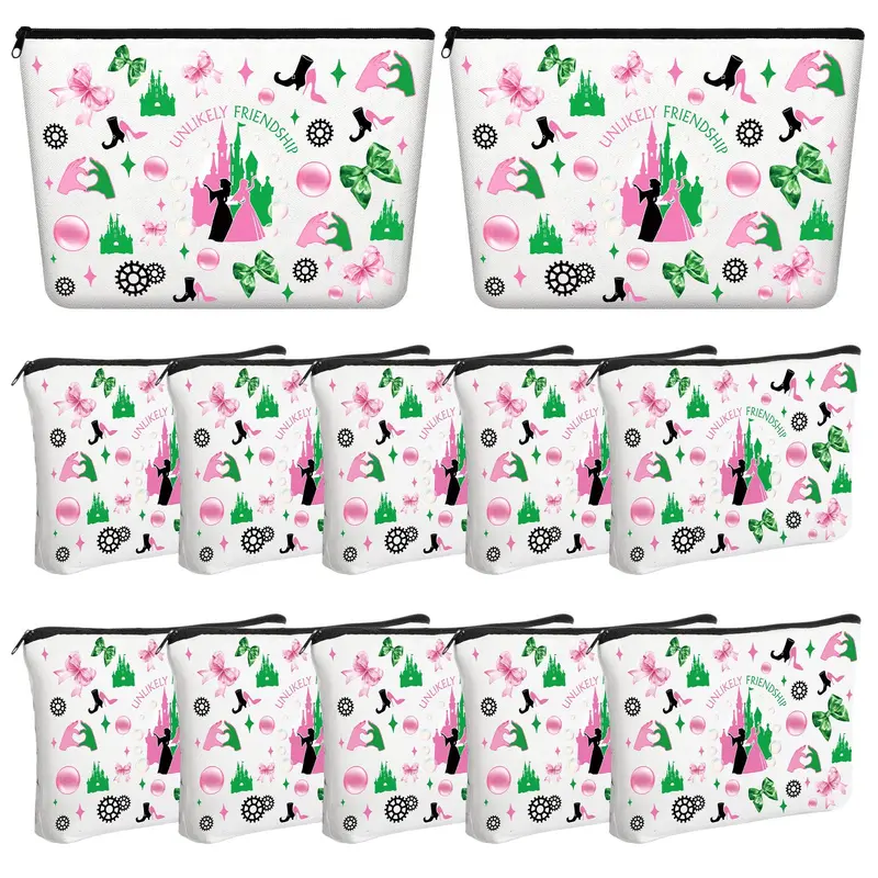 Sunnymove – Lot de 12 Trousse Princesse Sorcière Rose et Verte | Faveurs pour fêtes entre amies et cadeaux d’anniversaire