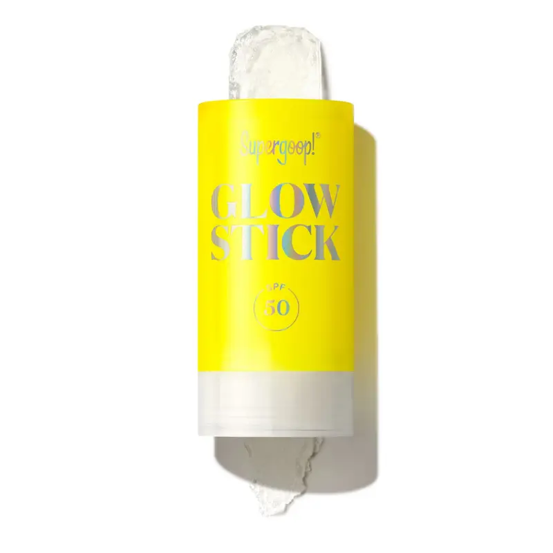 Supergoop! Glow Stick SPF50 PA++++ — Stick solaire sec pour visage et corps, éclat & hydratation