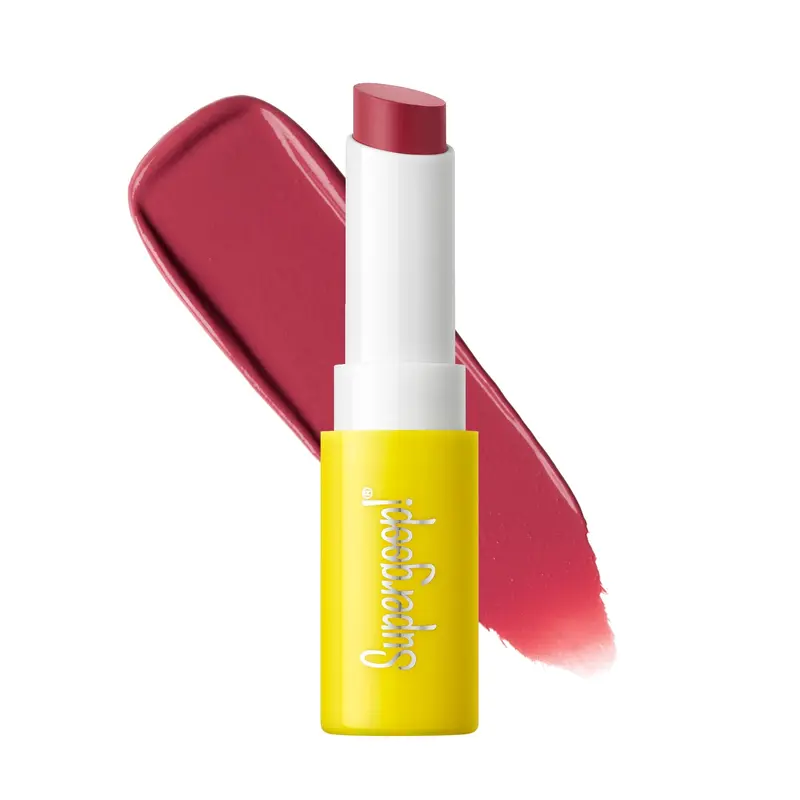 Supergoop Lipshade Rouge Minéral SPF30 Lucky Me Rose — couleur modulable, nourrit, hydrate et protège les lèvres