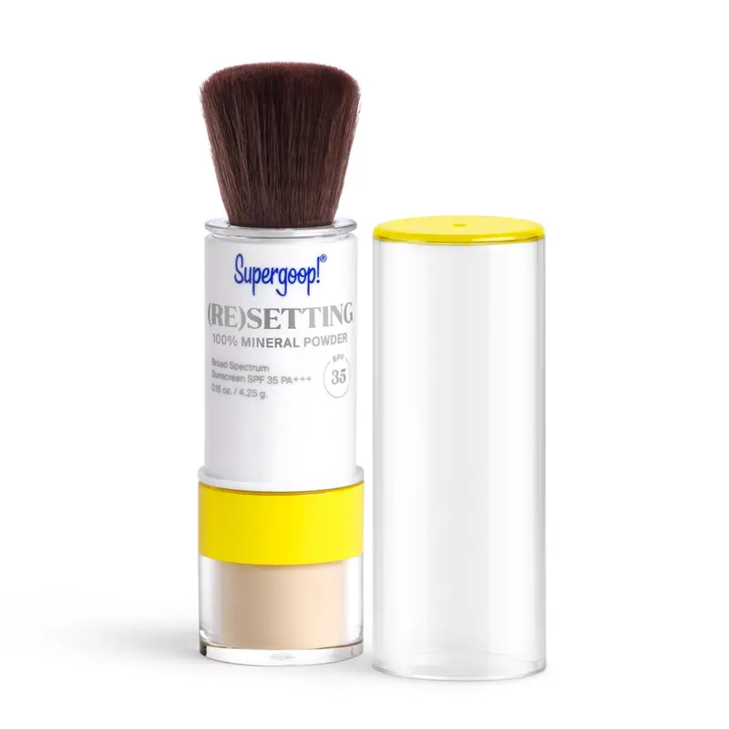 Supergoop! Poudre Visage SPF 35 (Re)setting – Minérale Translucide, Fini Mat, 0,15 oz