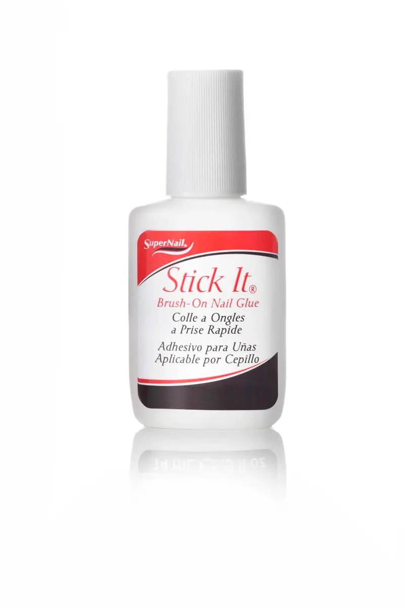 SuperNail Colle Ongulaire Stick It à Brosse – Précision et Séchage Rapide, 0,5 oz