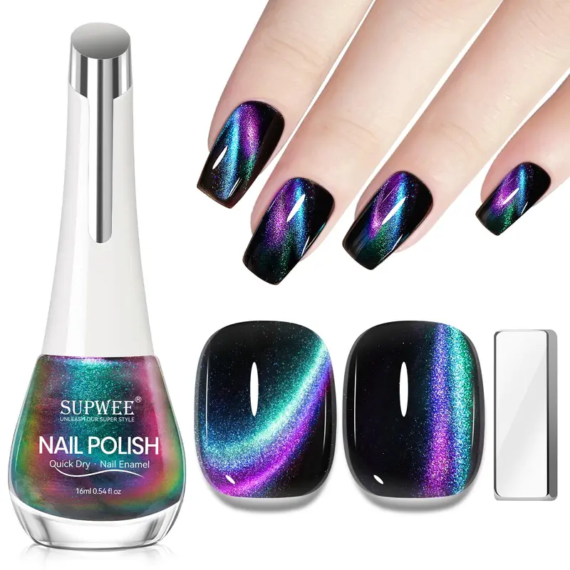 SUPWEE Vernis Cat Eye Non Gel avec Aimant – Séchage à l'Air Rapide 16 ml