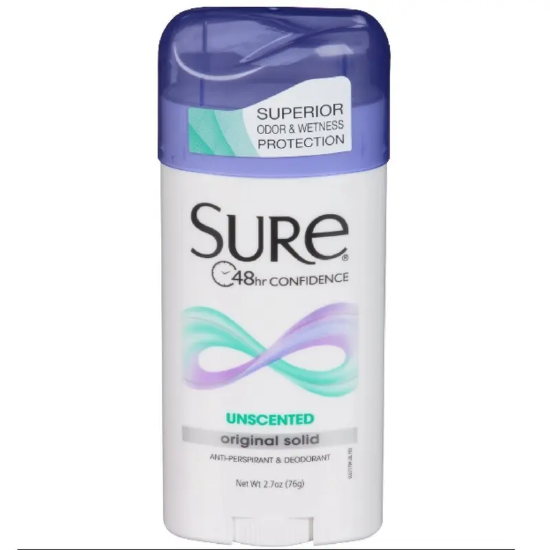 Sure Original Solide Sans Parfum – Déodorant Antiperspirant 2,70 oz (Lot de 12)