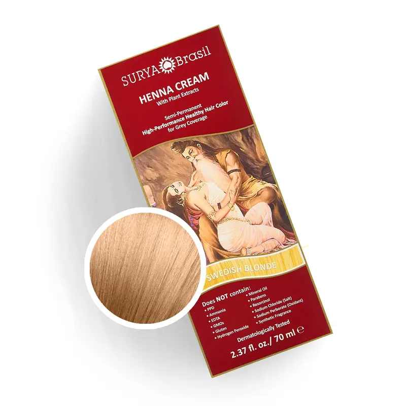 Surya Brasil Crème Henna Blond Suédois – Coloration semi-permanente sans ammoniaque
