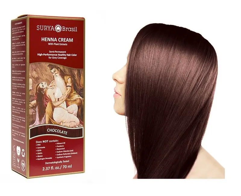 Surya Henna Chocolat Crème – Coloration capillaire semi-permanente, 2,31 oz