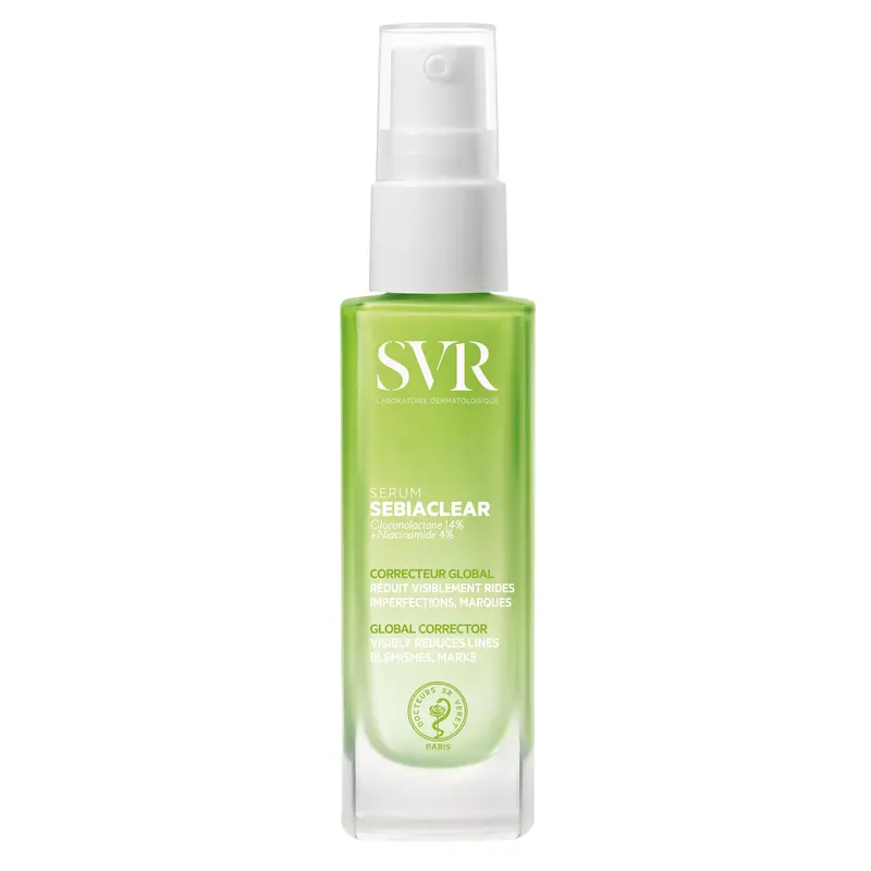 SVR Sebiaclear Sérum Visage - Alternative au Rétinol avec Niacinamide et Acide Hyaluronique pour Peaux Sensibles et Grasses | 30 ml