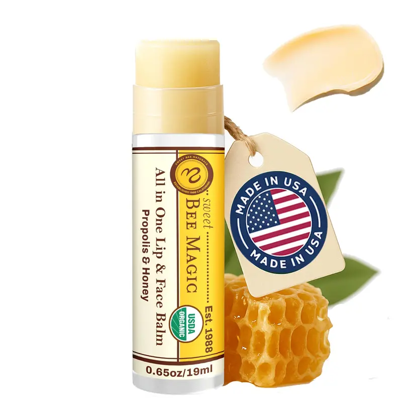 Sweet Bee Naturals Magic Wand – Baume Lèvres et Visage Certifié Bio – Pack de 2, Sans Pétrole