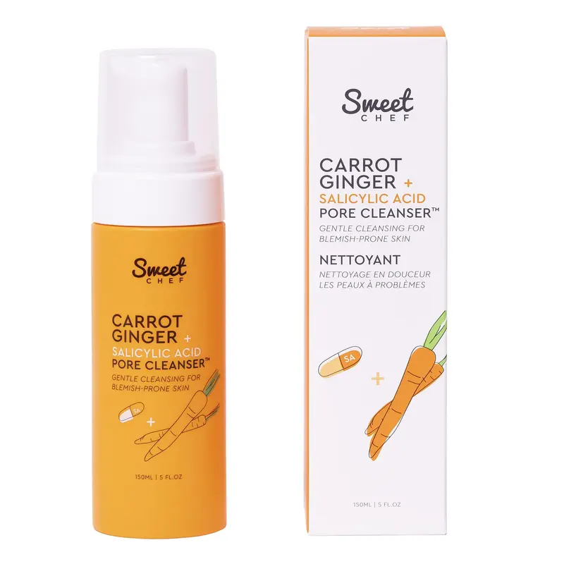 Sweet Chef Nettoyant Mousse Carotte Gingembre – Acide Salicylique (149 ml)