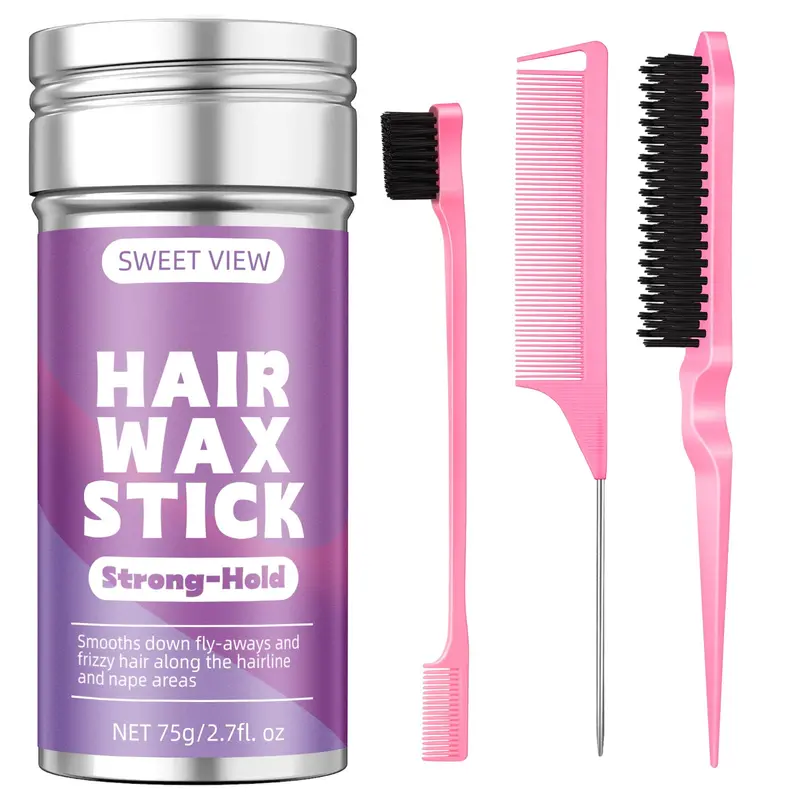 Sweet View Hair Wax Stick & Brosse Coiffante – Tenue Flexible et Look Lissé