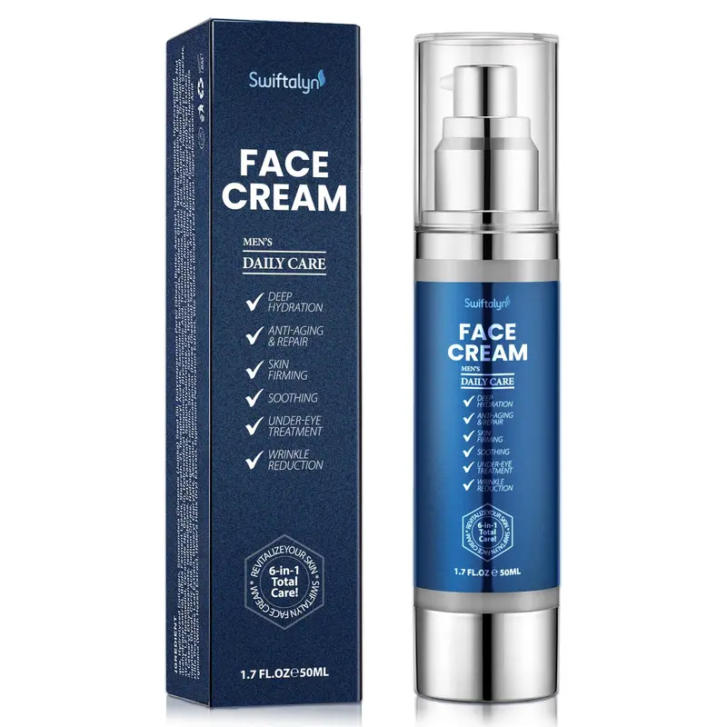 Swiftalyn 6-en-1 Crème Visage Hommes – Hydratation, Anti-Âge et Éclat