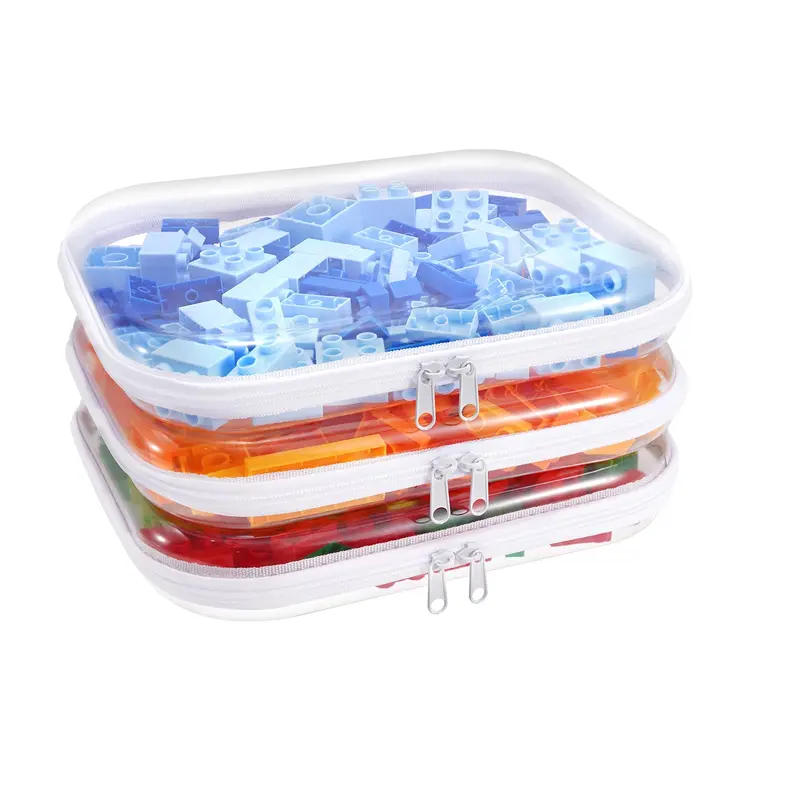SXS LACONIC Étui transparent en plastique dur avec fermetures doubles – Trousse de rangement portable