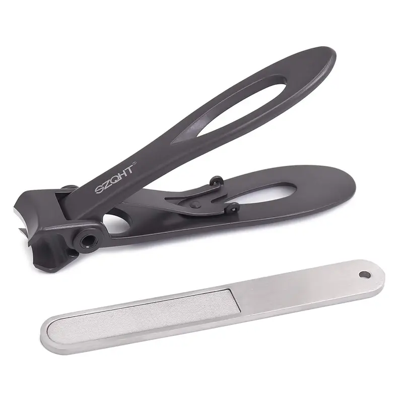 SZQHT Coupe-ongles à ouverture ultra-large pour ongles épais – Kit pédicure/gris