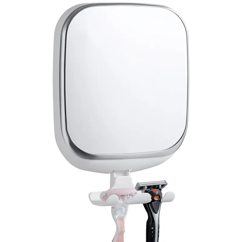 TAILI Miroir de Douche Anti-buée avec Porte-Rasoir — Installation Sans Perçage, Amovible et Résistant