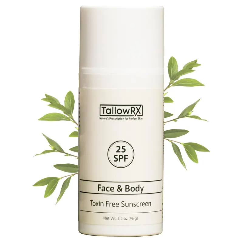 TALLOWRX Solaire Minéral SPF 25 – Zinc Non Nano, Huile de Framboise Rouge & Vitamine E