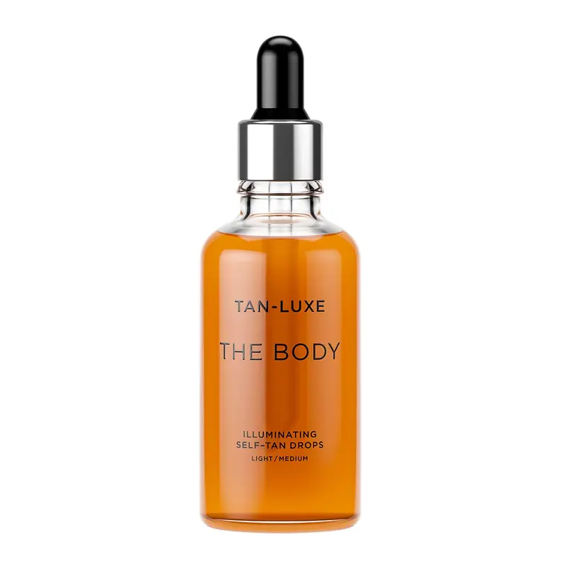 Tan-Luxe Le Corps Gouttes Auto-Bronzantes Illuminatrices – Teint Naturel et Raffermissant, Mélanger avec Lotion, Végane et Sans Cruauté, 50 ml