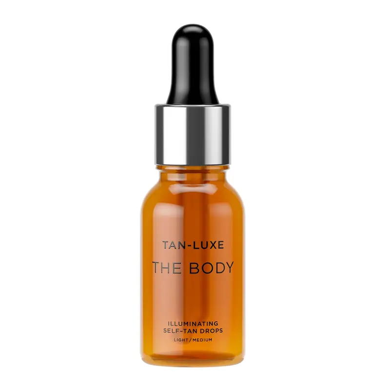 Tan-Luxe The Body Illuminating Self-Tan Drops – Sérum auto-bronzant personnalisable pour le corps, éclat naturel