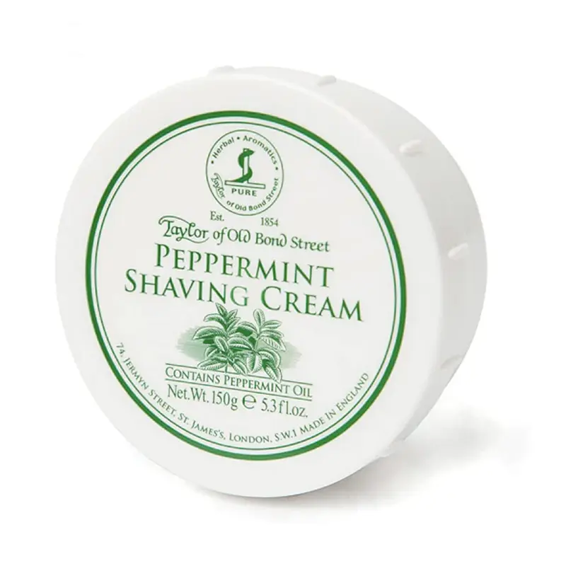 Taylor of Old Bond Street – Crème de rasage à la menthe Peppermint (5,3 oz)