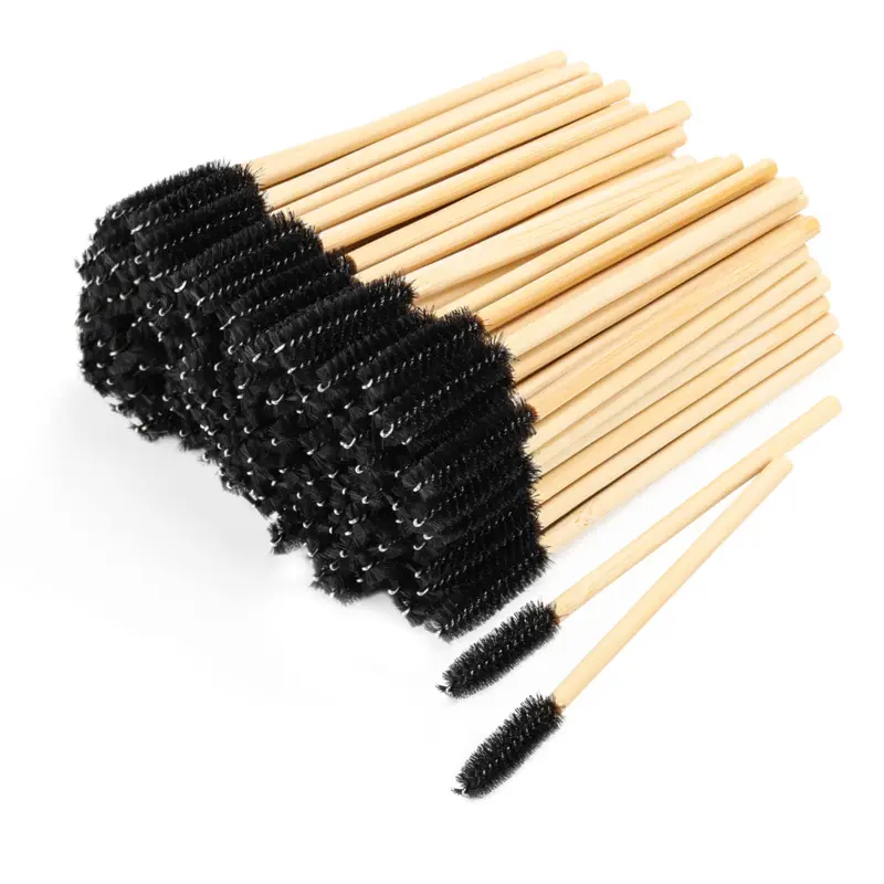 Tbestmax 150 Bâtons Mascara Jetables en Bambou – Applicateur pour Extensions Cils et Sourcils