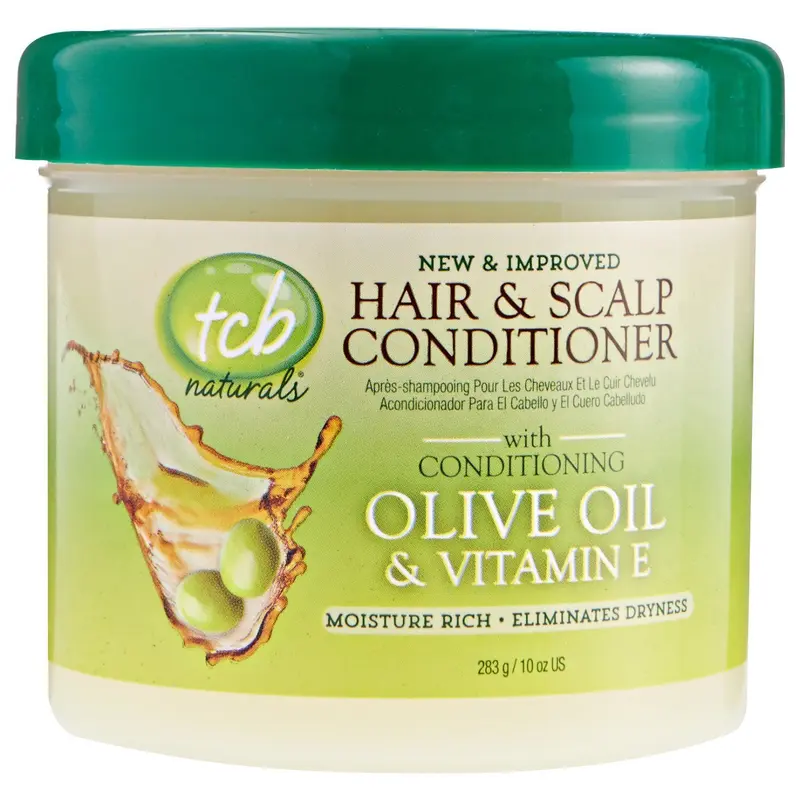 TCB Naturals Conditionneur Cheveux et Cuir Chevelu – Pot 10 oz (Lot de 3) + Lime à Ongles Offerte