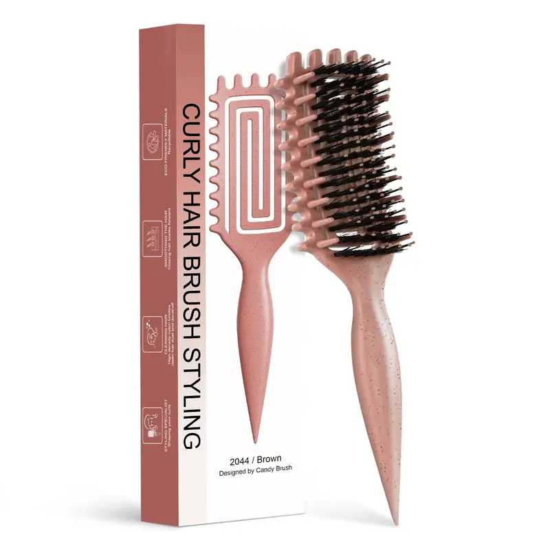 Tcsxady – Brosse Boucles Définies et Ventilée, Pour Cheveux Humides et Secs