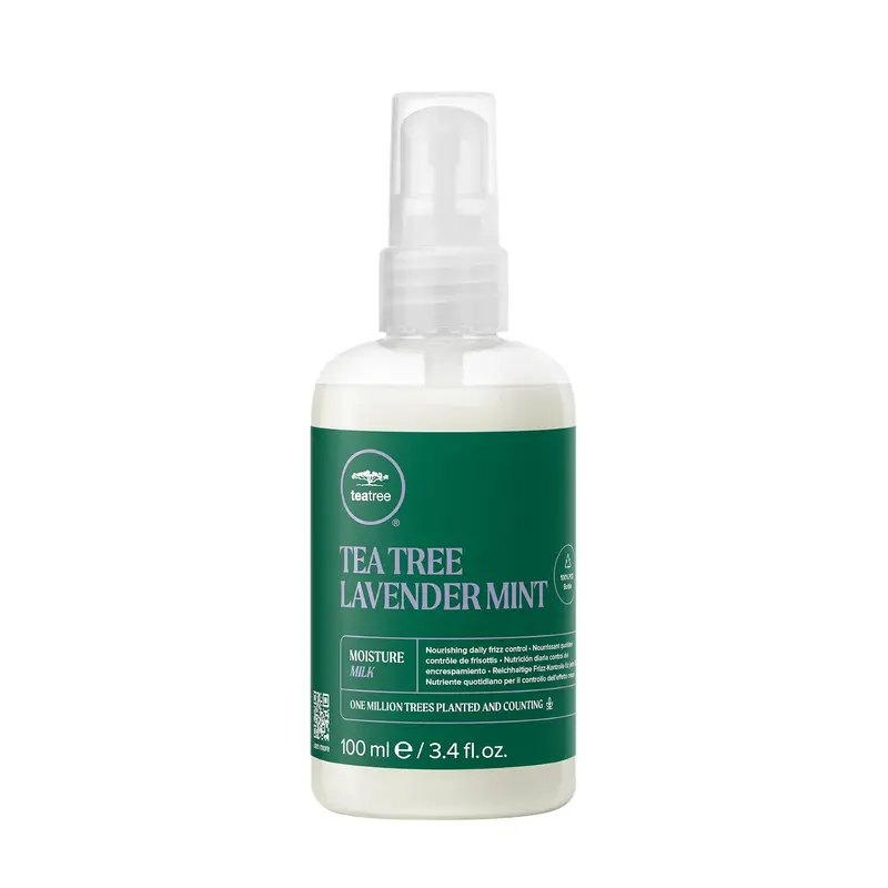 Tea Tree Lavande Menthe – Lait Hydratant Sans Rinçage pour Cheveux Bouclés et Secs, 100 ml
