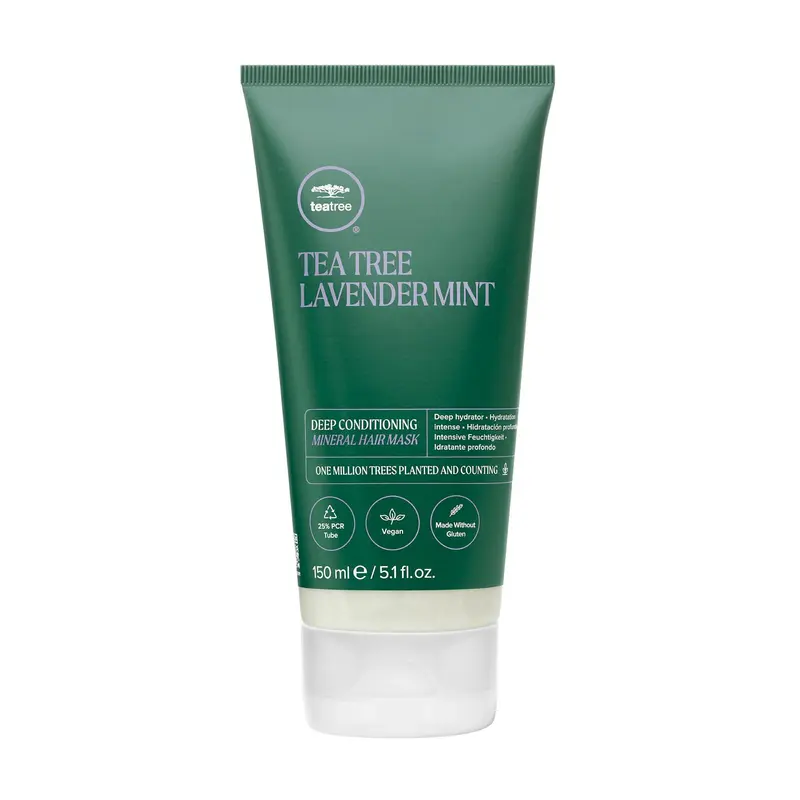 Tea Tree Lavande Menthe Masque Capillaire Minéral — Hydrate et Fortifie Cheveux Secs (5,1 fl oz)