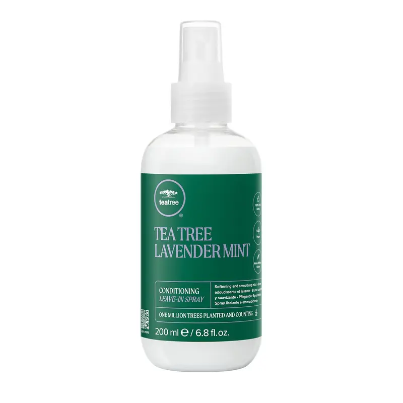 Tea Tree Lavande Menthe – Spray conditionneur sans rinçage léger pour cheveux secs et grossiers (6,8 fl oz)