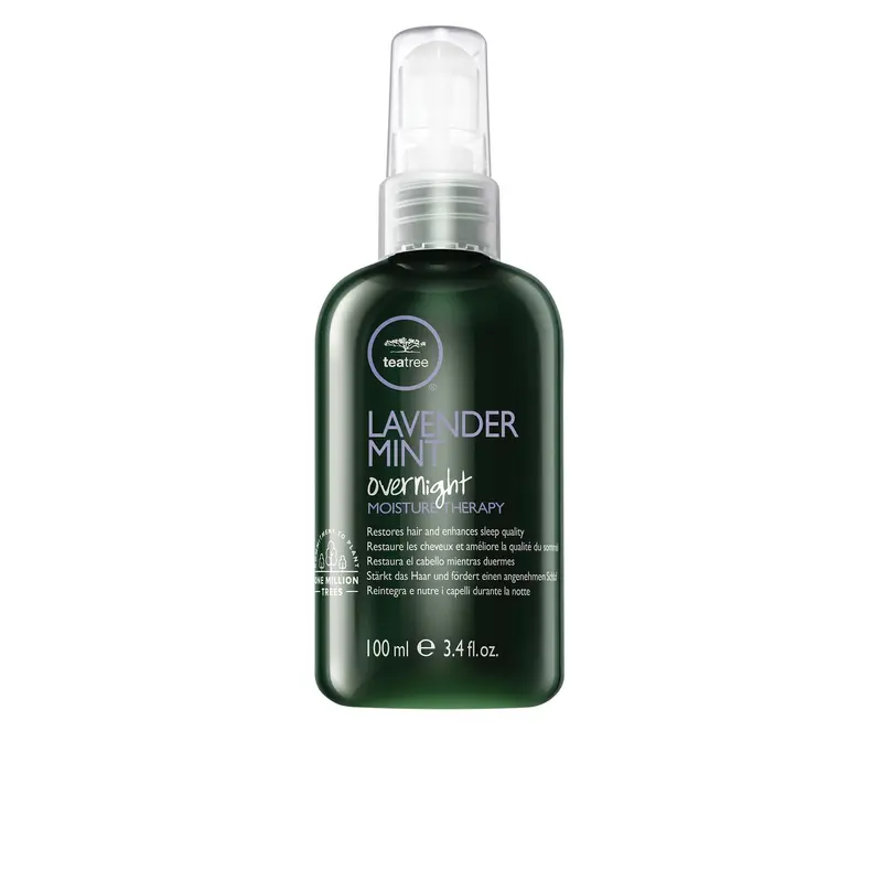Tea Tree Lavender Mint Soin Nocturne Hydratant – Cheveux Bouclés et Secs, Sans Rinçage, 3,4 oz