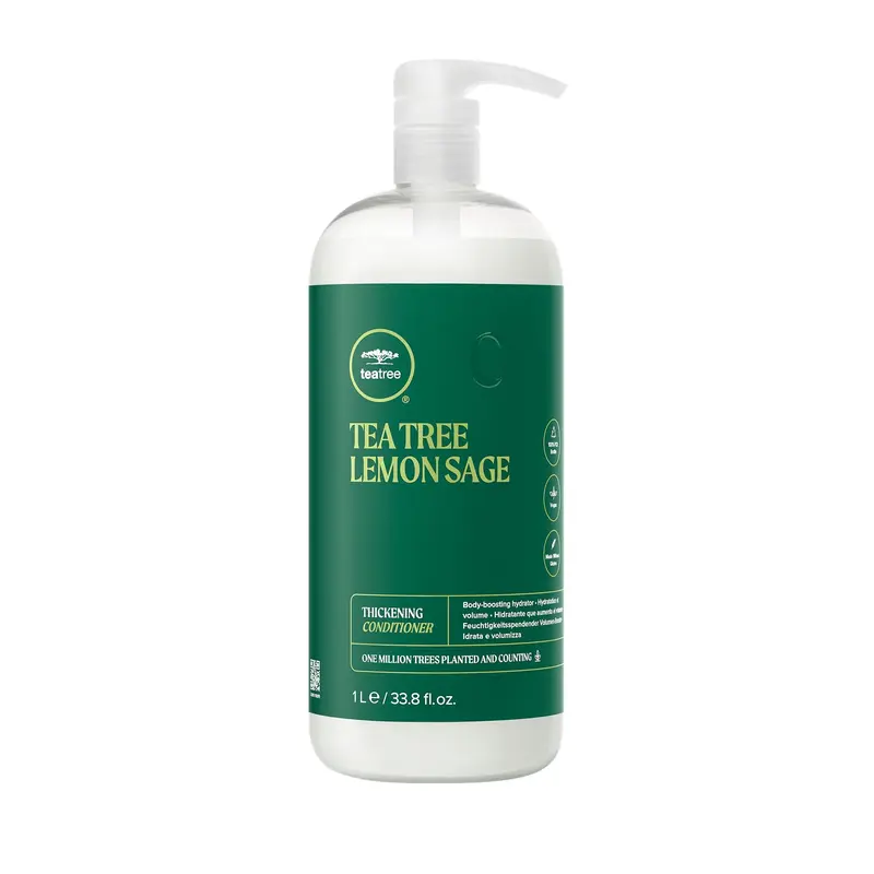 Tea Tree Lemon Sage Épaississant – Après-Shampooing, Volume pour Cheveux Fins, 33,8 oz