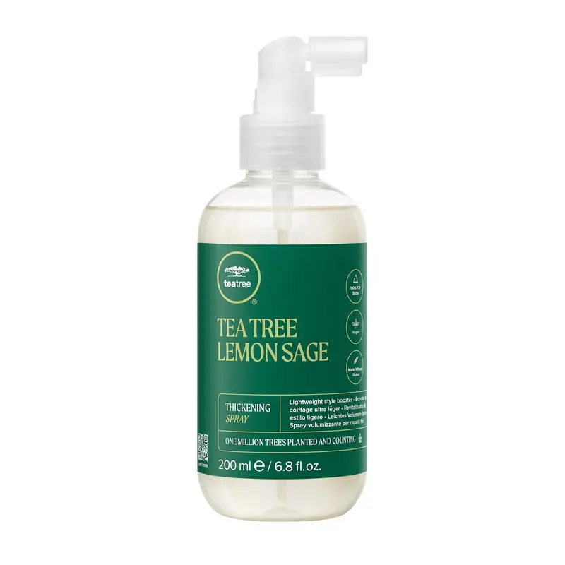 Tea Tree Lemon Sage Spray Épaississant – Volume pour Cheveux Fins, 6,8 oz (environ 200 ml)