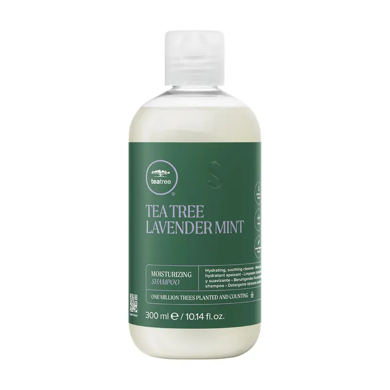 Tea Tree Shampooing Hydratant Lavande Menthe — Hydrate, Apaise et Démêle les Cheveux Secs et Texturés (10,14 oz)