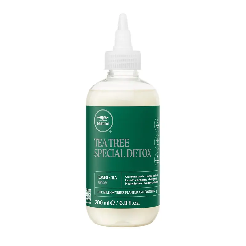 Tea Tree Special Detox Rinçage Kombucha – Élimine les résidus, apporte de la brillance, pour tous types de cheveux, 200 ml