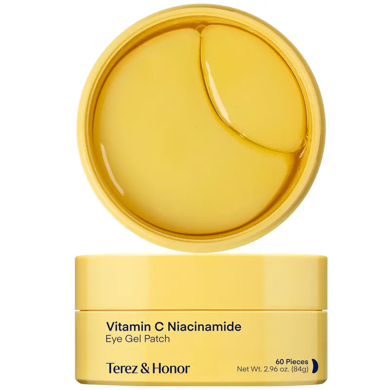 TEREZ & HONOR Patchs Yeux Vitamine C – Éclaircissant & Hydratant, 60 pièces, Acide Tranexamique & Hyaluronique, Vegan, Sans Parfum