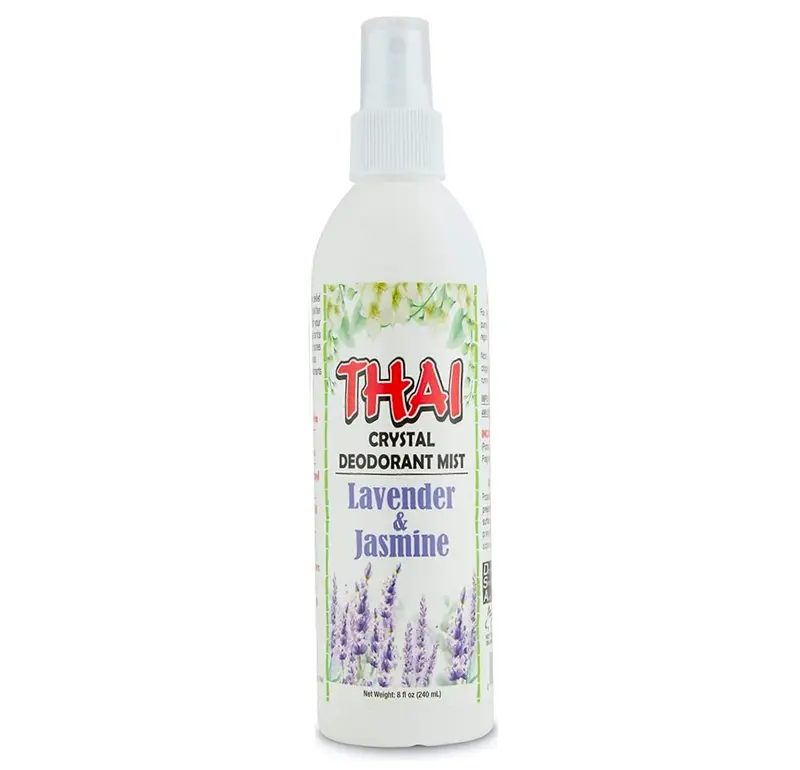Thai Deodorant Stone Brume Cristalline – Déodorant Naturel en Spray 8 oz – Lavande et Jasmin