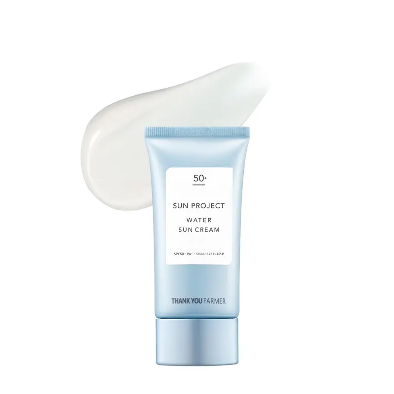 THANKYOU FARMER Crème solaire hydratante – SPF50+ PA++++, sans traces blanches, 50 ml