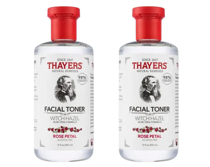 THAYERS Tonique visage sans alcool à la rose et aloe vera – Vegan, testé dermatologiquement, 355 ml (pack de 2)