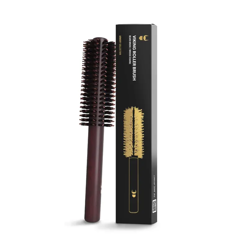 The Beard Struggle Viking Roller Brush – Brosse ronde résistante à la chaleur pour barbe et cheveux