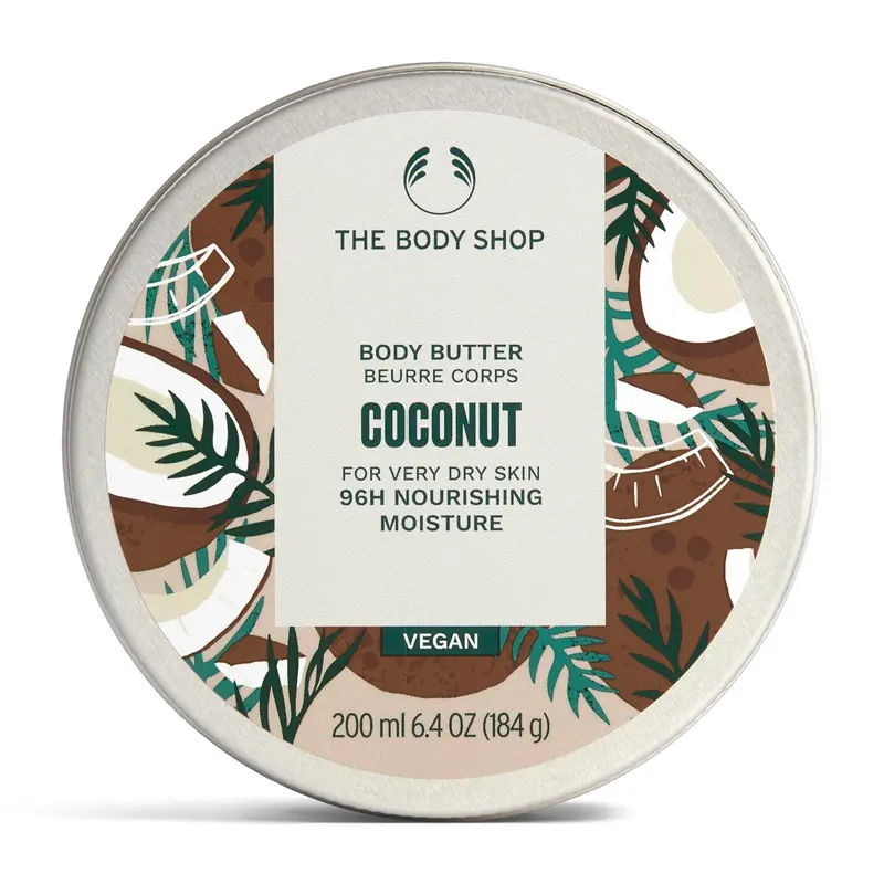 The Body Shop Coconut Body Butter – Hydratation intense pour peau très sèche – Végan – 6,75 oz