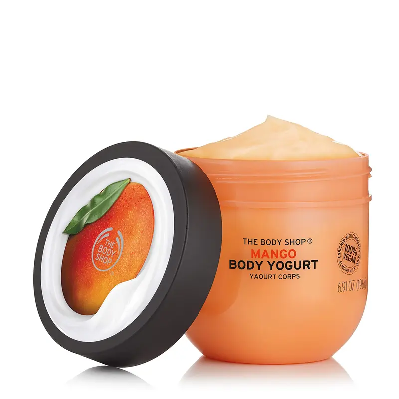 The Body Shop Mango Body Yogurt – Gel léger, 48h d'hydratation, 206 ml, végane