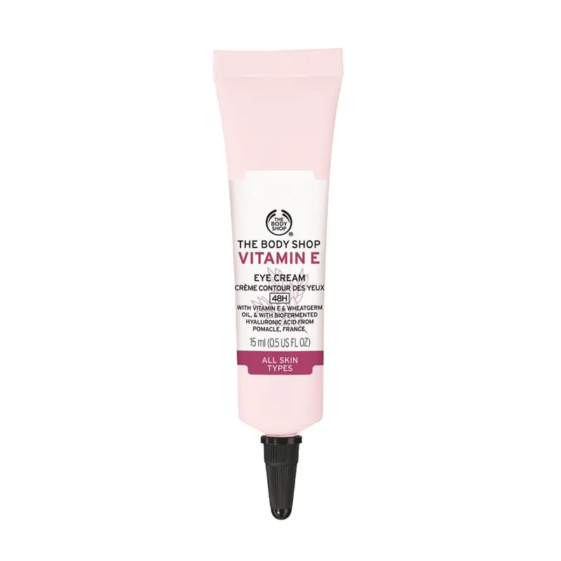 The Body Shop Vitamin E Eye Cream – Hydrate, lisse et rafraîchit le regard – Vegan – 0,5 oz – Pour tous les types de peaux
