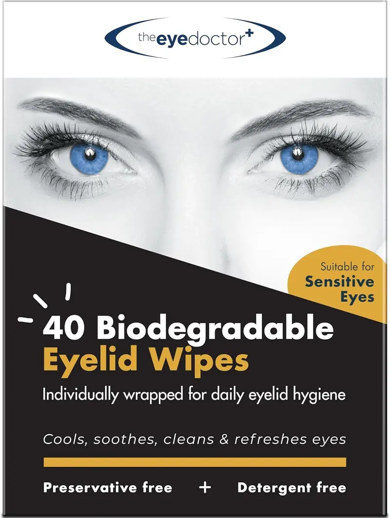 The Eye Doctor – Lingettes paupières biodégradables (80 unités) – Nettoyage quotidien sans conservateurs